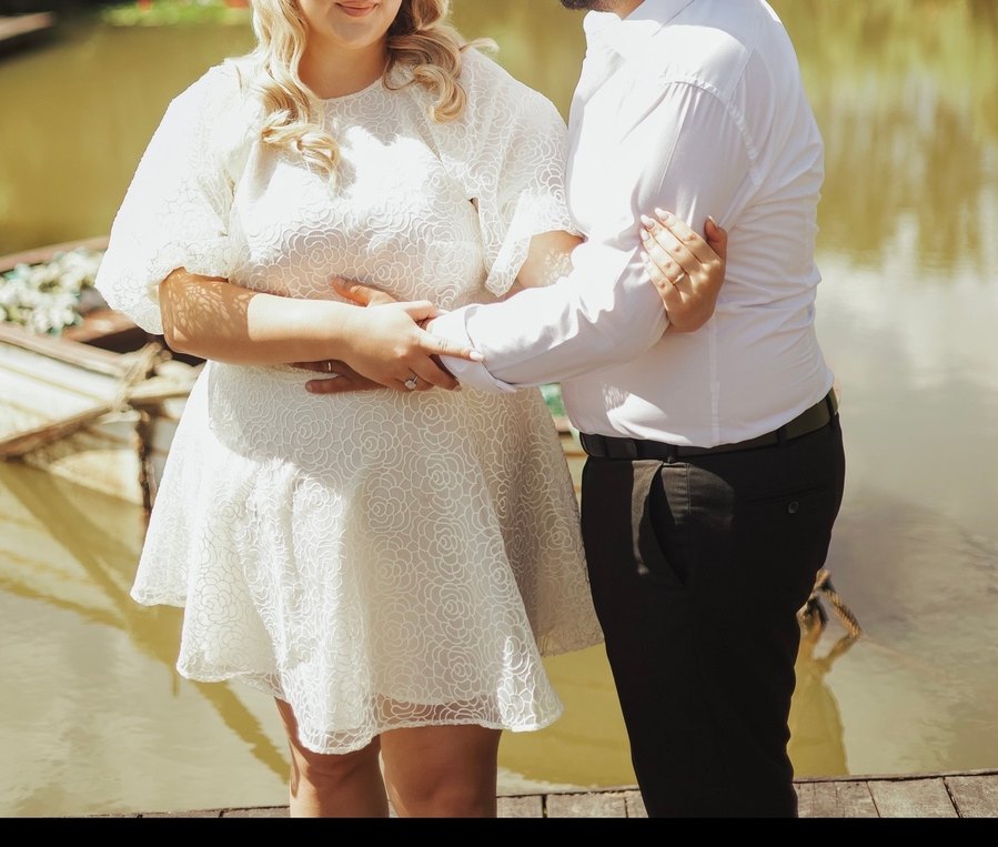 Dantel Detaylı Beyaz Midi elbise - Görsel 2