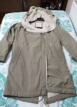 pull&bear haki parka kaban