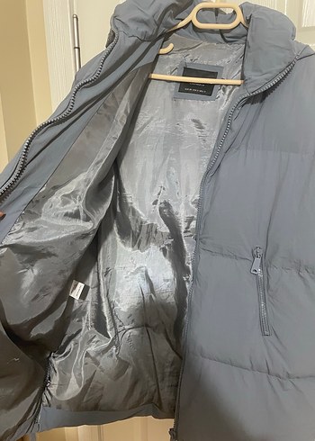 Gri Midi Kadın Kışlık Mont - Görsel 5