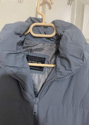 Gri Midi Kadın Kışlık Mont - Görsel 3