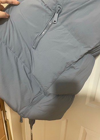 Gri Midi Kadın Kışlık Mont - Görsel 9