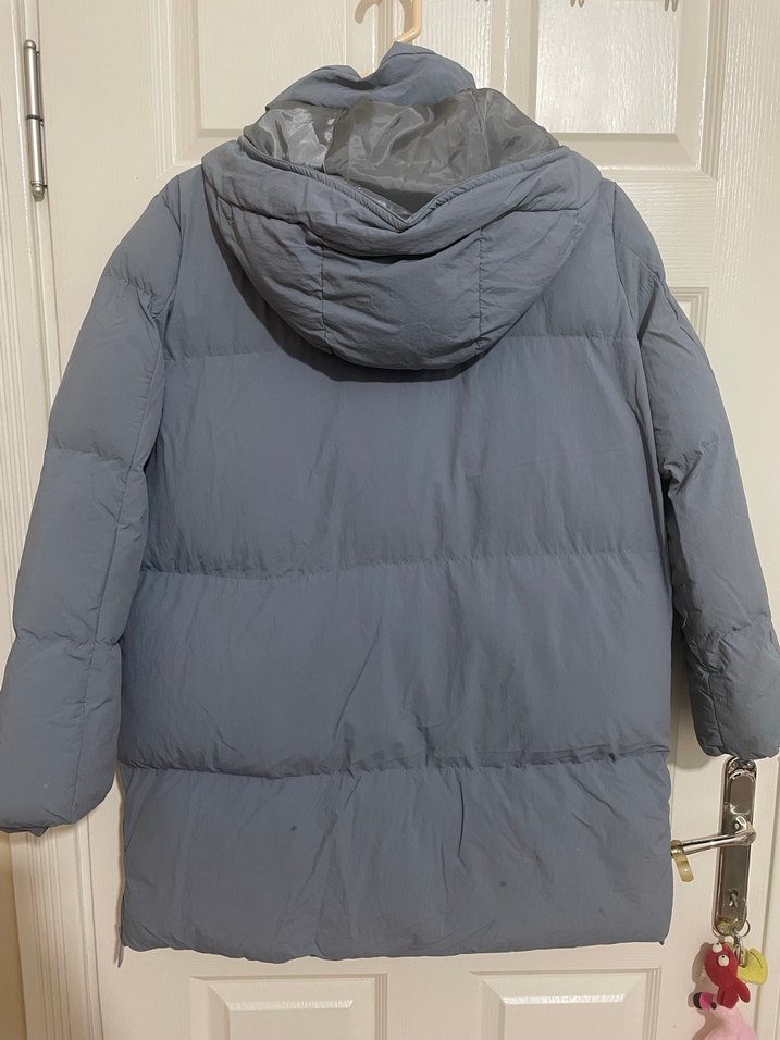 Gri Midi Kadın Kışlık Mont - Görsel 2