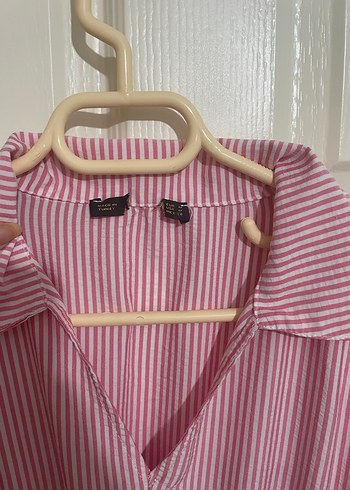 Pembe Çizgili Elbise - Görsel 3