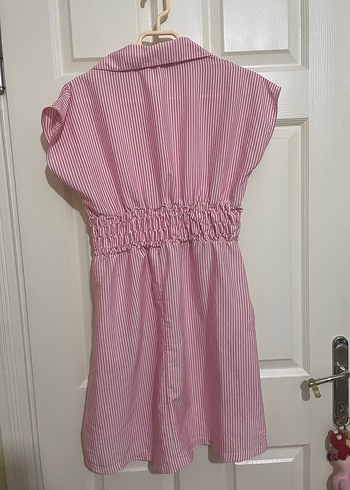 Pembe Çizgili Elbise - Görsel 2