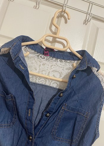 Kadın Lacivert Kolsuz Kot Elbise - Görsel 3