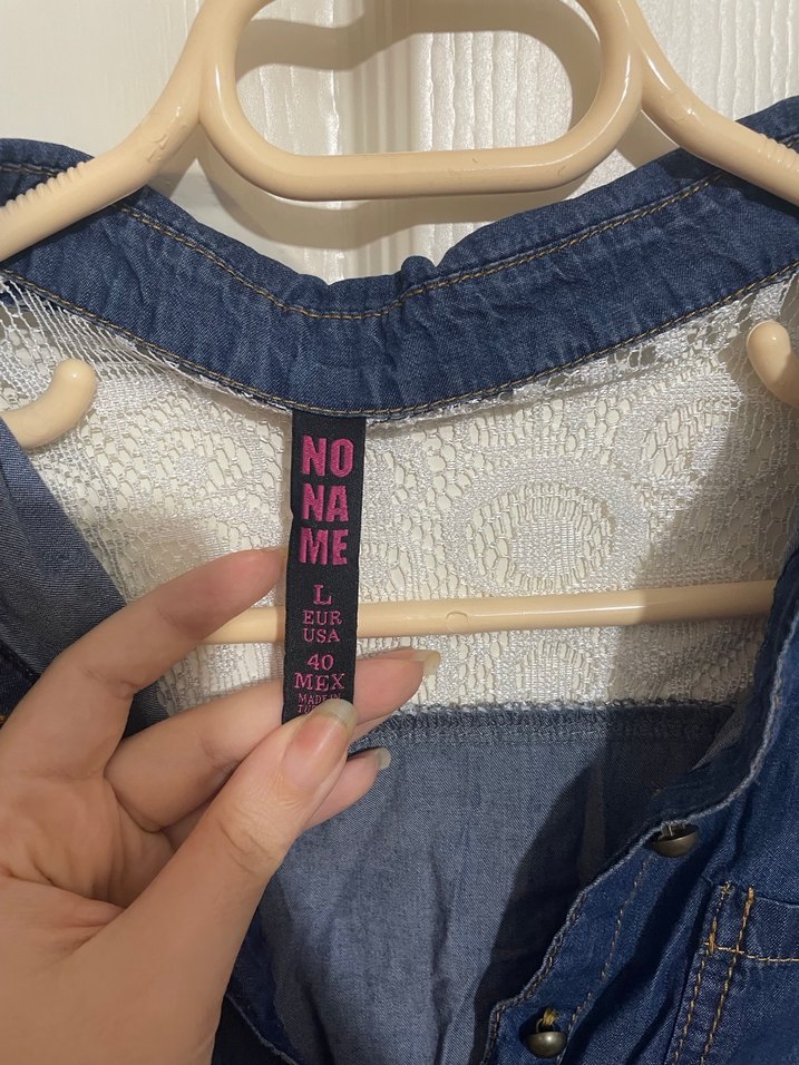 Kadın Lacivert Kolsuz Kot Elbise - Görsel 4