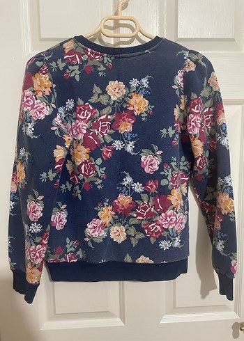 Çiçek Desenli Uzun Kollu Sweatshirt - Görsel 2