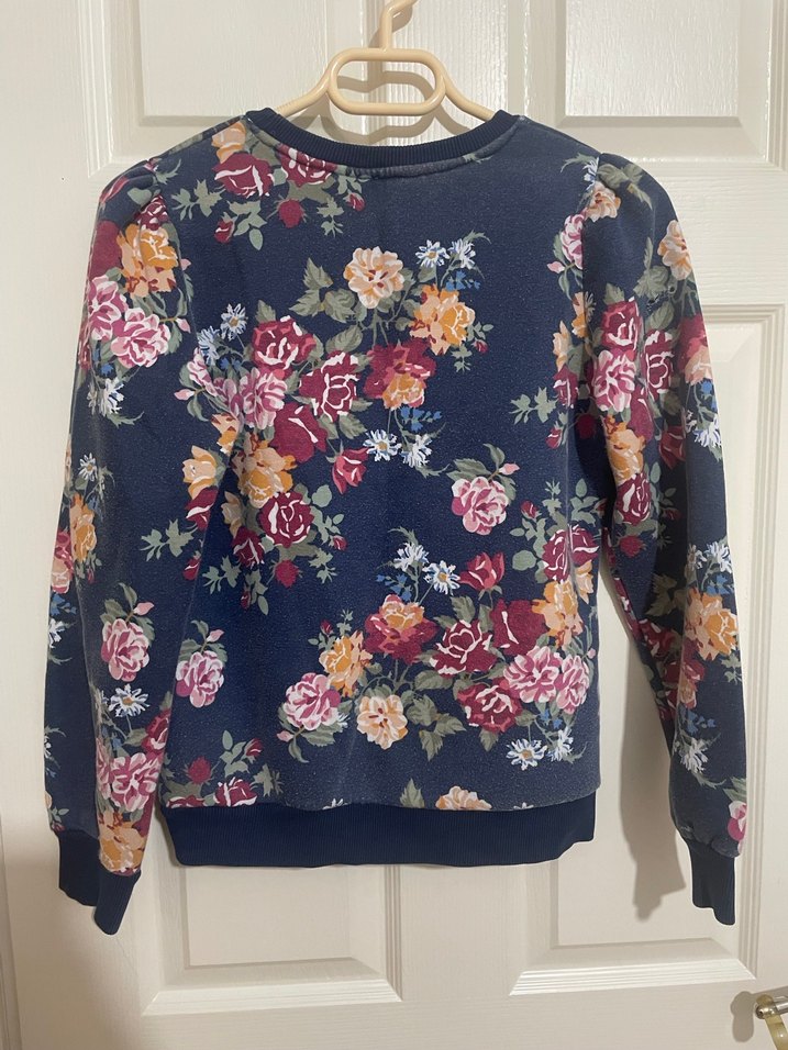 Çiçek Desenli Uzun Kollu Sweatshirt - Görsel 2