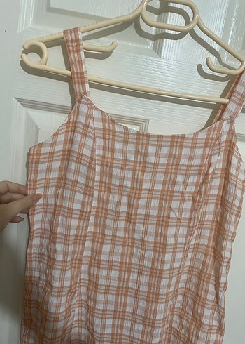 Ekoseli Uzun Elbise - Görsel 6