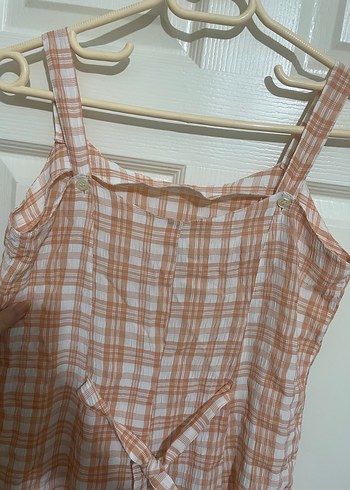 Ekoseli Uzun Elbise - Görsel 4