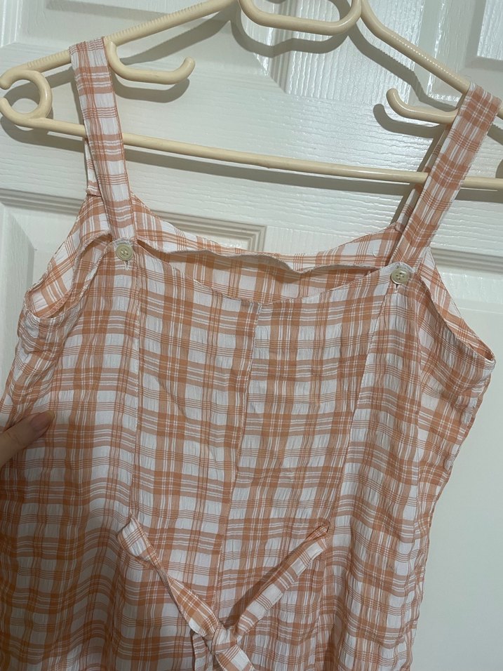 Ekoseli Uzun Elbise - Görsel 4