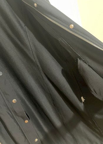 Siyah Düğmeli Kadın Trençkot - Görsel 8