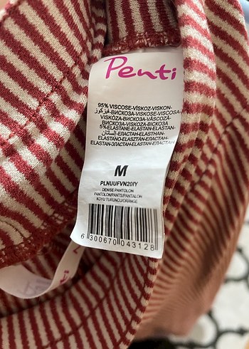 Çizgili Kadın Geniş Paça Pantolon - Görsel 5