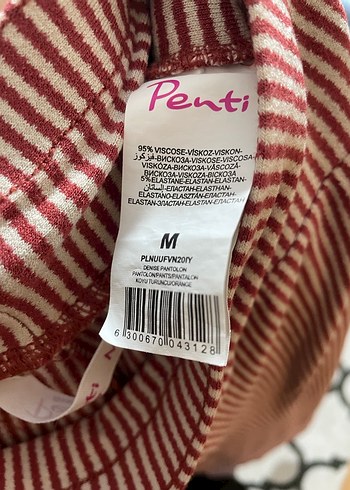 Çizgili Kadın Geniş Paça Pantolon - Görsel 6