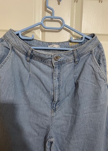 Kadın Mavi Bol Kesim Kot Pantolon - Görsel 12