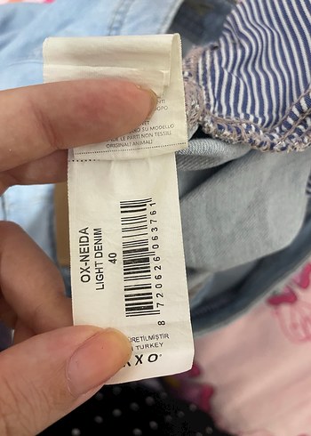 Kadın Mavi Bol Kesim Kot Pantolon - Görsel 9