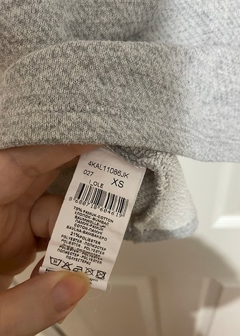 Gri Uzun Kollu Örme Kadın Kazak - Görsel 4