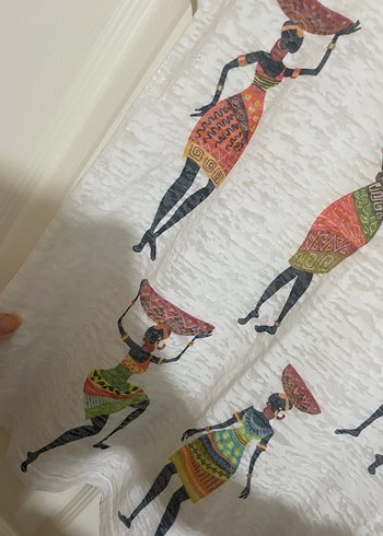 Bohem Çok Renkli Baskılı Kısa Kollu Tişört - Görsel 4