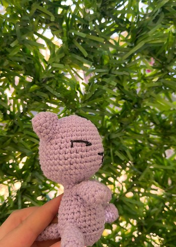 Pastel Mor El Yapımı Peluş Oyuncak - Görsel 2