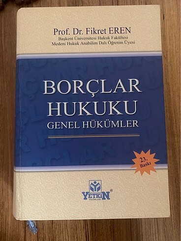 borçlar hukuku genel hükümler fikret eren
