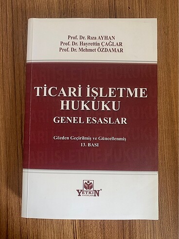 ticari işletme hukuku genel esaslar