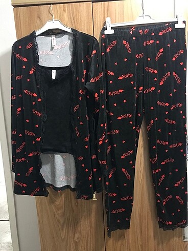 Pijama 3 Lü takım kadife