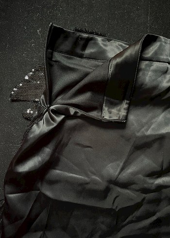 Hollister Siyah Kürklü Mini Gotik Etek