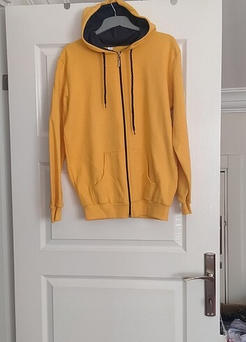 xl Beden sarı Renk Kapüşonlu sweatshirt