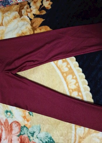 Bordo Kadın Spor Tayt M Beden