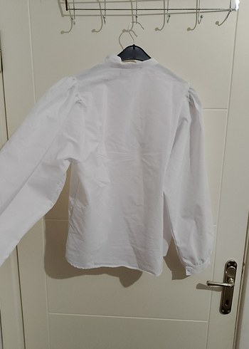 Kadın Beyaz  Gömlek Düğmeli ve Uzun Kollu - Görsel 3