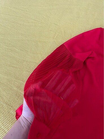 m Beden Kırmızı bluz (Sateen)