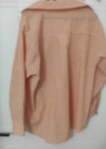 Bej Düğmeli Uzun Kollu Keten Gömlek - Görsel 3