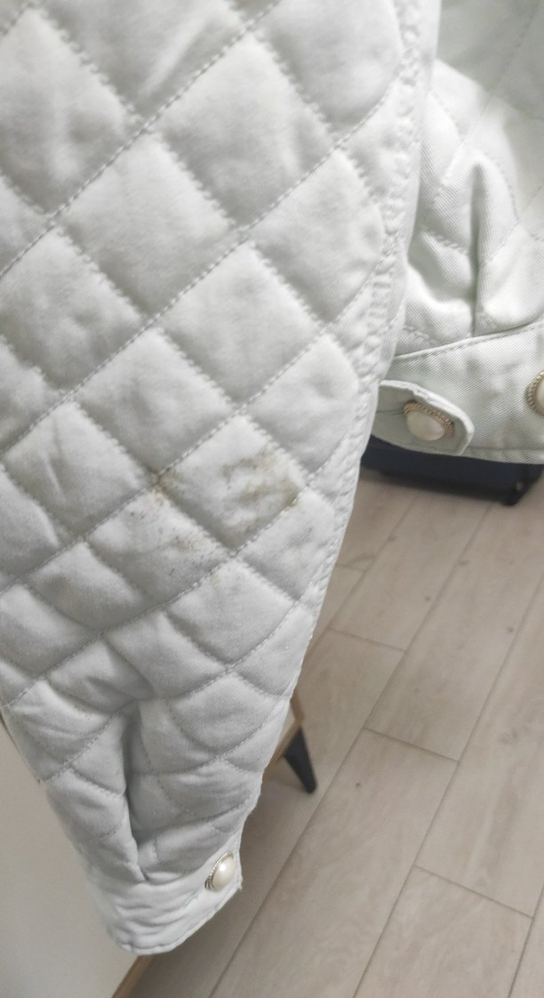 Düğmeli açık yeşil keten Kadın Ceket - Görsel 5