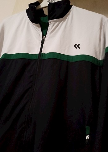 Diğer Erkek Beyaz Siyah Fermuarlı Sweatshirt xl uyumlu