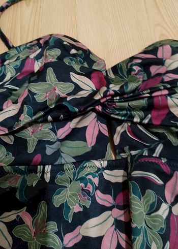 Çiçek Desenli Drapeli Kadın Mayo 36 - Görsel 2