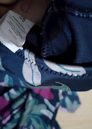 Çiçek Desenli Drapeli Kadın Mayo 36 - Görsel 3