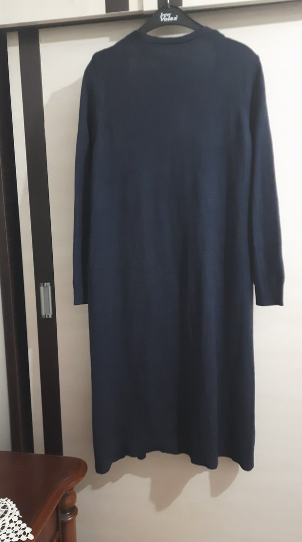 Kadın Lacivert Uzun Kollu Salaş Hırka - Görsel 2