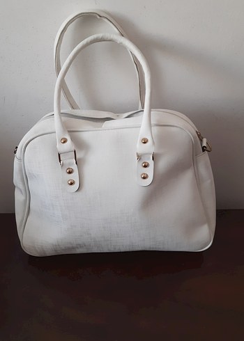 Beyaz Deri Kadın Çanta - Görsel 2