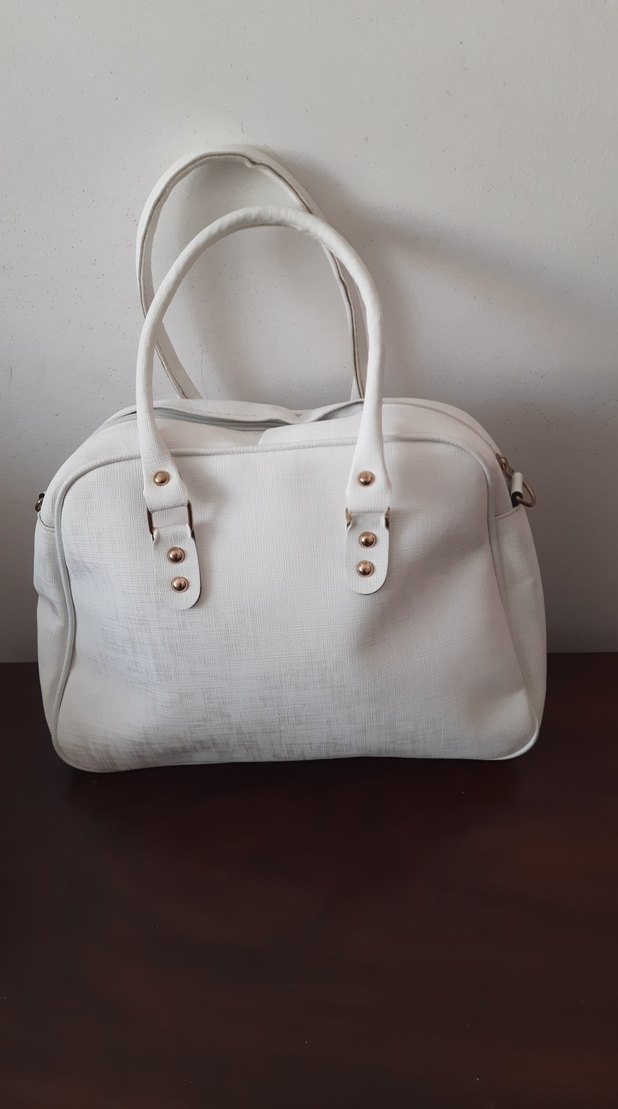 Beyaz Deri Kadın Çanta - Görsel 2