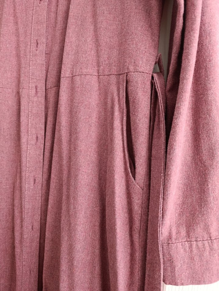 Gülkurusu Nakışlı Bohem Uzun Elbise - Görsel 5