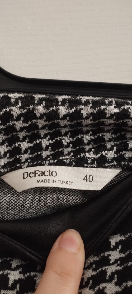 kaz ayağı desenli çan model Kadın Etek - Görsel 2