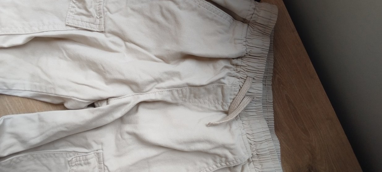 Bej Keten Kadın Bol Kesim Pantolon - Görsel 2