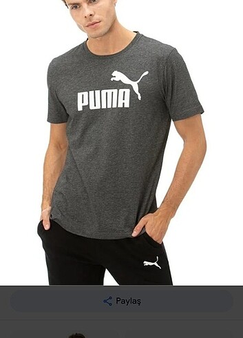 GRİ ERKEK PUMA TİŞÖRT TSHİRT