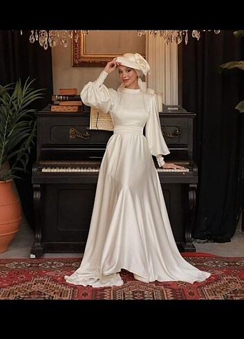 Tesettür nikah elbisesi