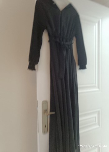 Siyah çocuk elbisesi uzun kollu - Görsel 6