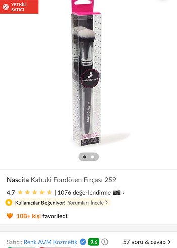 Nascita Kabuki Fondöten Fırçası 259 Siyah