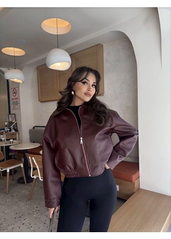 Deri bomber ceket