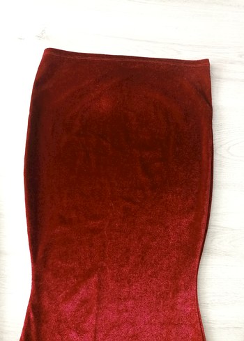 Uzun Kollu Kadife Mini Elbise - Görsel 5