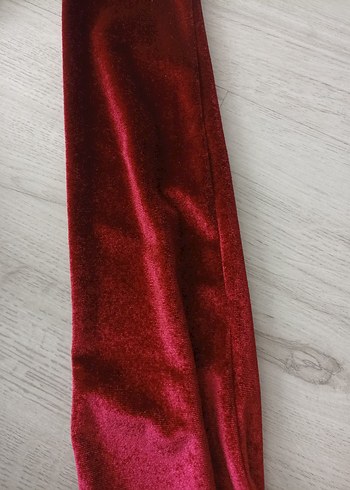 Uzun Kollu Kadife Mini Elbise - Görsel 4