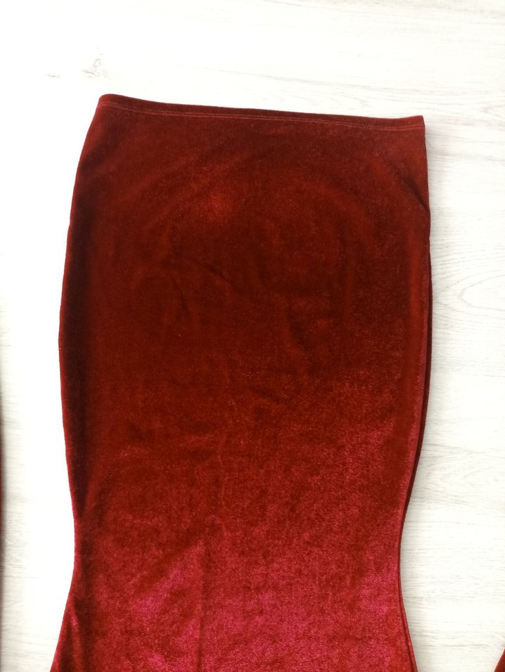 Uzun Kollu Kadife Mini Elbise - Görsel 5